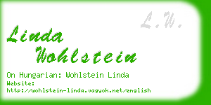 linda wohlstein business card